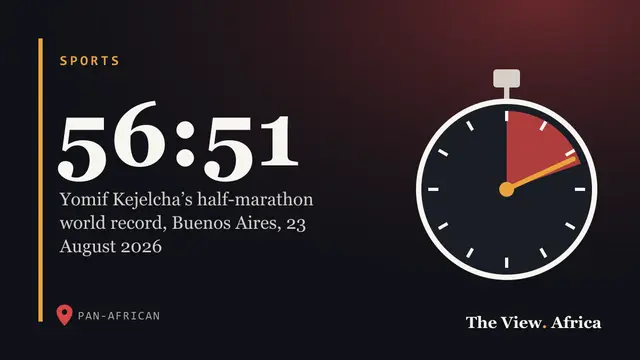 56:51: Yomif Kejelcha’s half-marathon world record, Buenos Aires, 23 August 2026