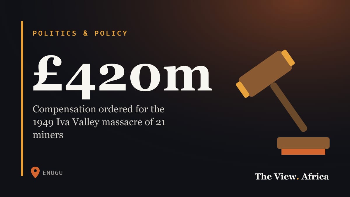 £420m: Compensation ordered for the 1949 Iva Valley massacre of 21 miners
