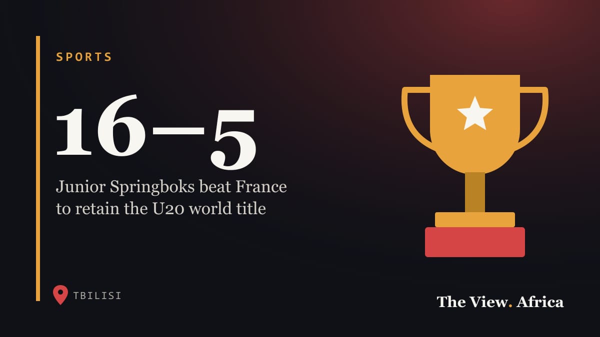 16–5: Junior Springboks beat France to retain the U20 world title