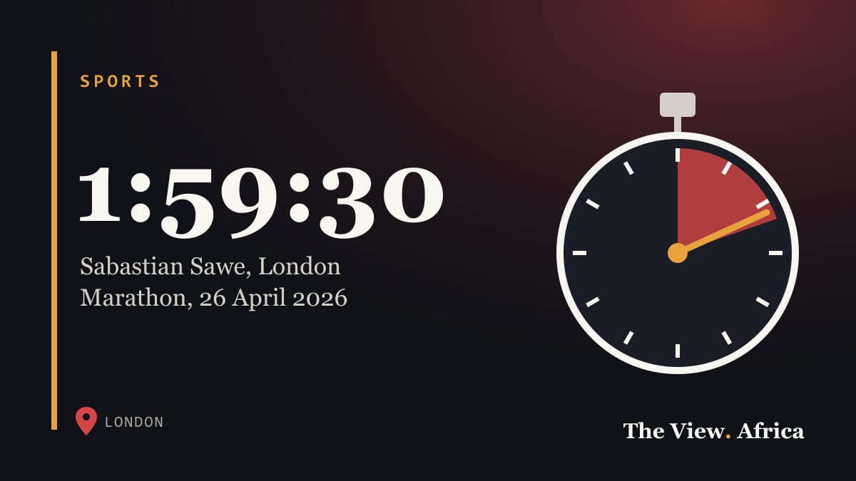 1:59:30: Sabastian Sawe, London Marathon, 26 April 2026